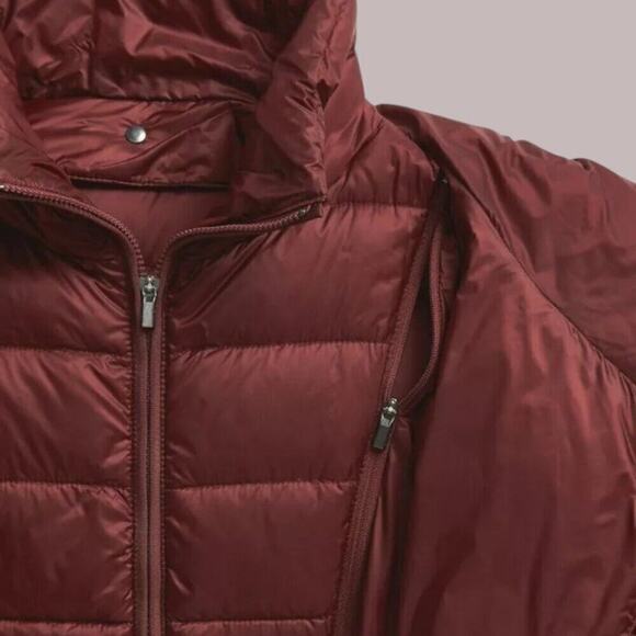 Athleta Lofty Goose Down Coat Maple Red S - Picture 10 of 12